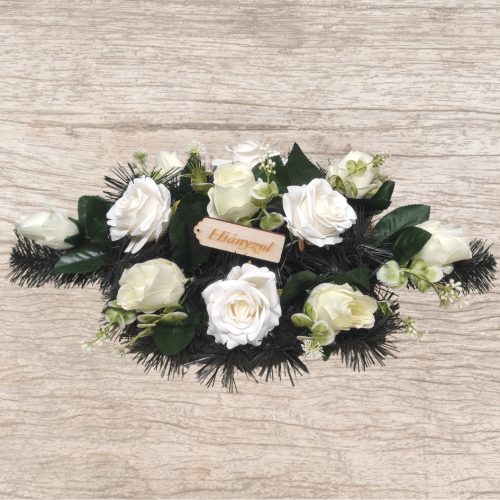 Ovális selyem koszorú