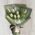 10 szálas fehér Tulipán letisztult csokor