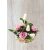 Selyemvirág tulipán kompozíció 30 cm-es kosárban