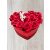 Szív alakú szappanrózsa box 15 db-os