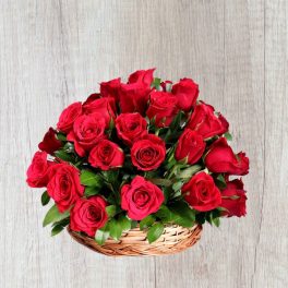Vörös Rózsa nagy kosár 