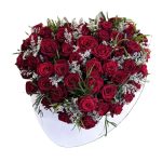 VÖRÖS RÓZSA NAGY SZÍV BOXBAN 48 SZÁLAS 